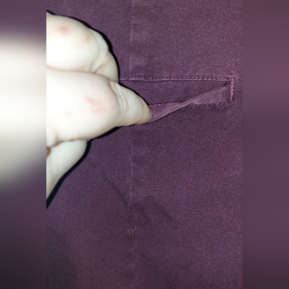 Womans Petite Isaac Mizrahi Live! Straight Leg Pants Spiced Wine Plus Size 22WP - Picture 3 of 7